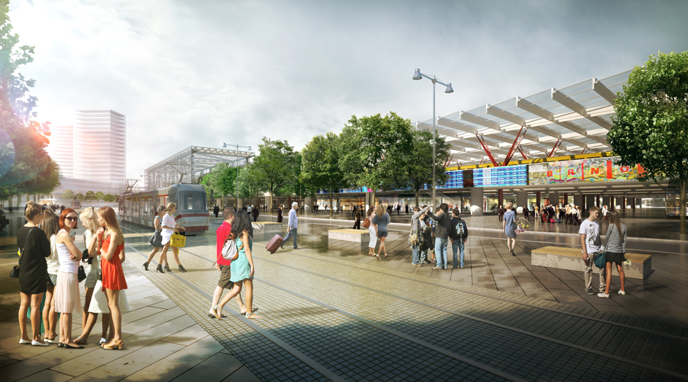Budoucnost centra Brna ve variantě nádraží u řeky