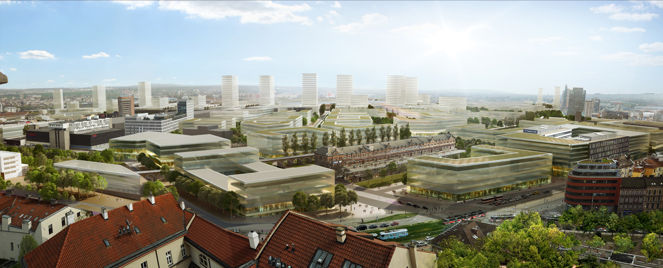 Budoucnost centra Brna ve variantě nádraží u řeky
